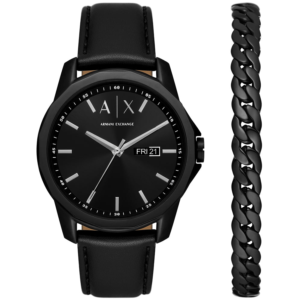 Relógio Ax-Armani Exchange Banks Masculino Análogo Couro