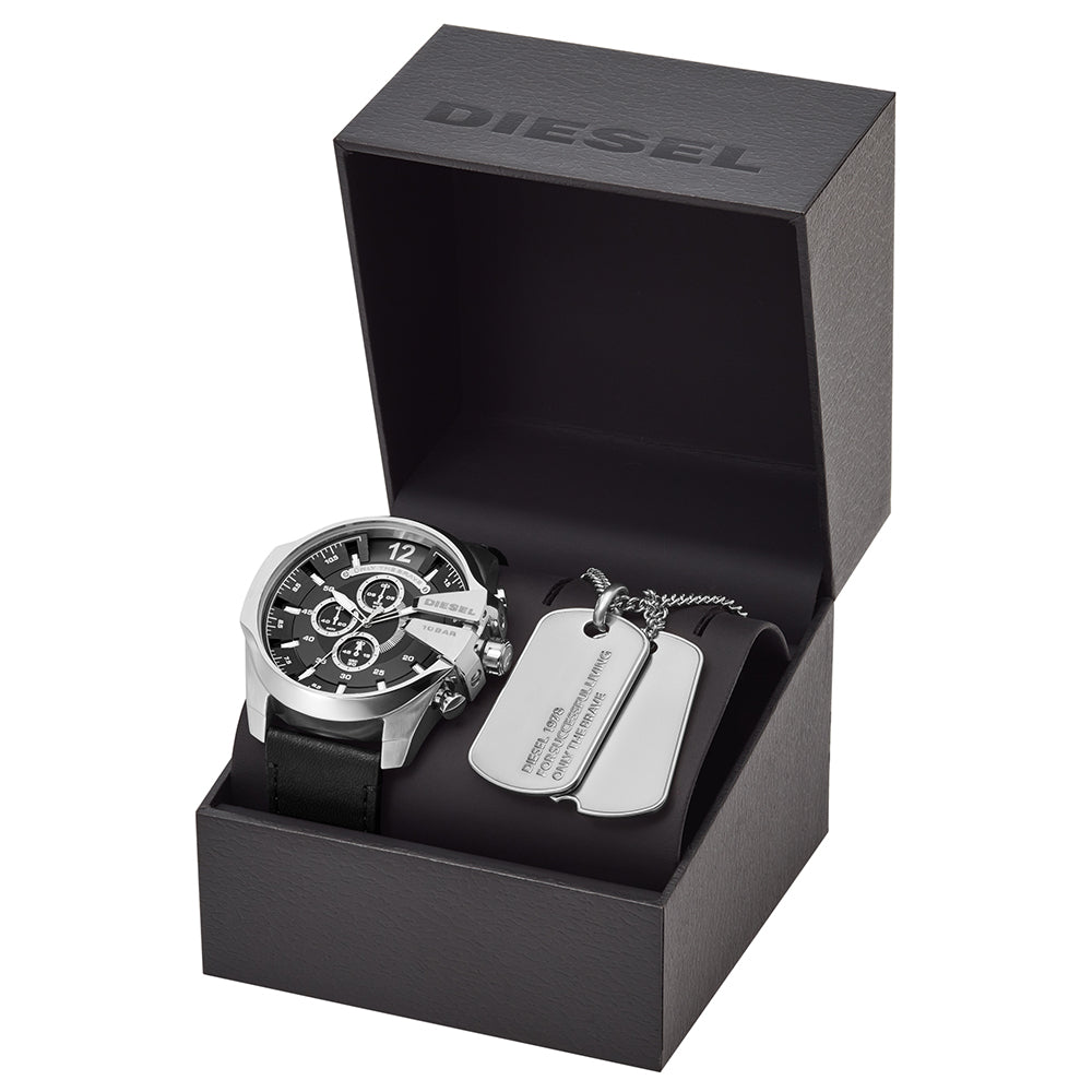 Relógio Diesel Mega Chief Masculino Análogo Couro