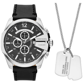 Relógio Diesel Mega Chief Masculino Análogo Couro